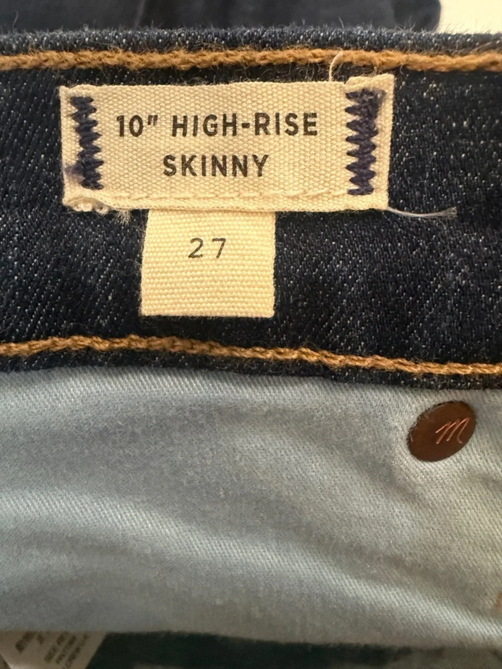 Madewell 10in High Rise Skinny Denim Jeans